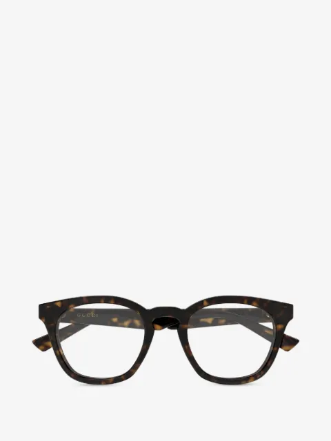 Gucci Eyewear tortoiseshell-effect round-frame glasses