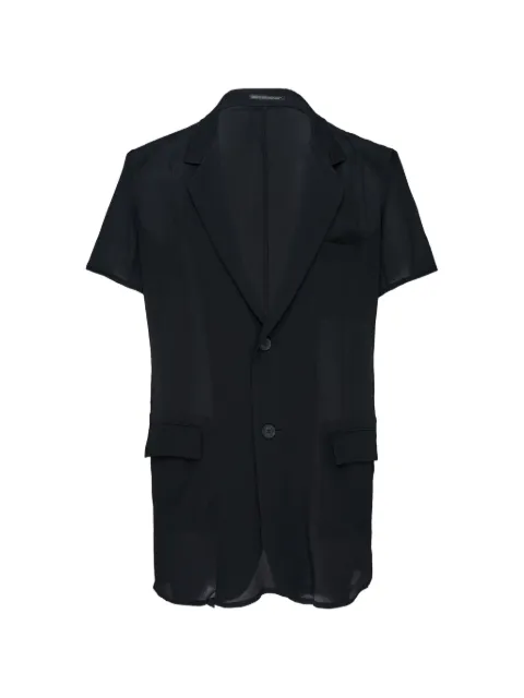 Yohji Yamamoto short-sleeved notched-lapel jacket
