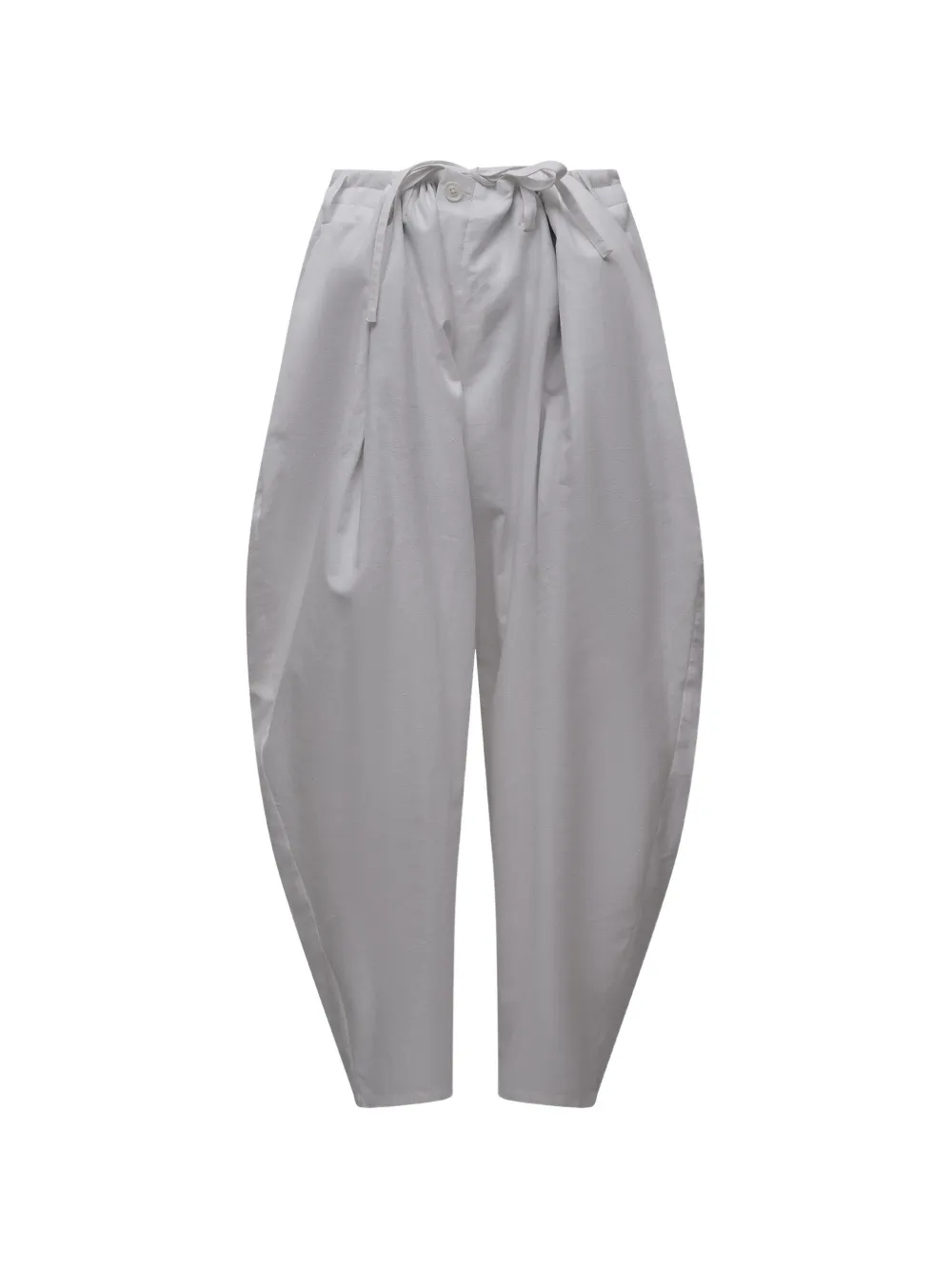 Yohji Yamamoto Khadi drawstring pleated trousers - White