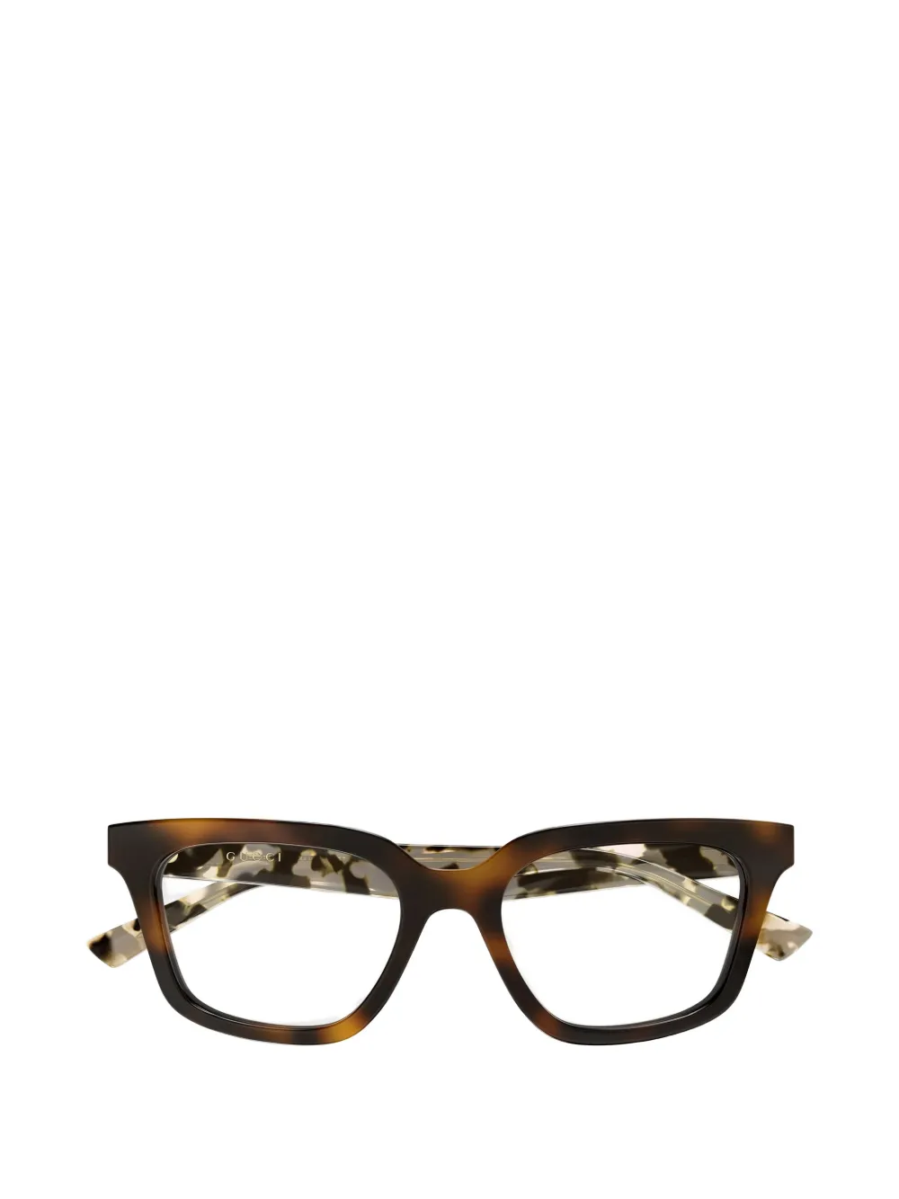 Gucci Eyewear tortoiseshell-effect square-frame glasses - Marrone
