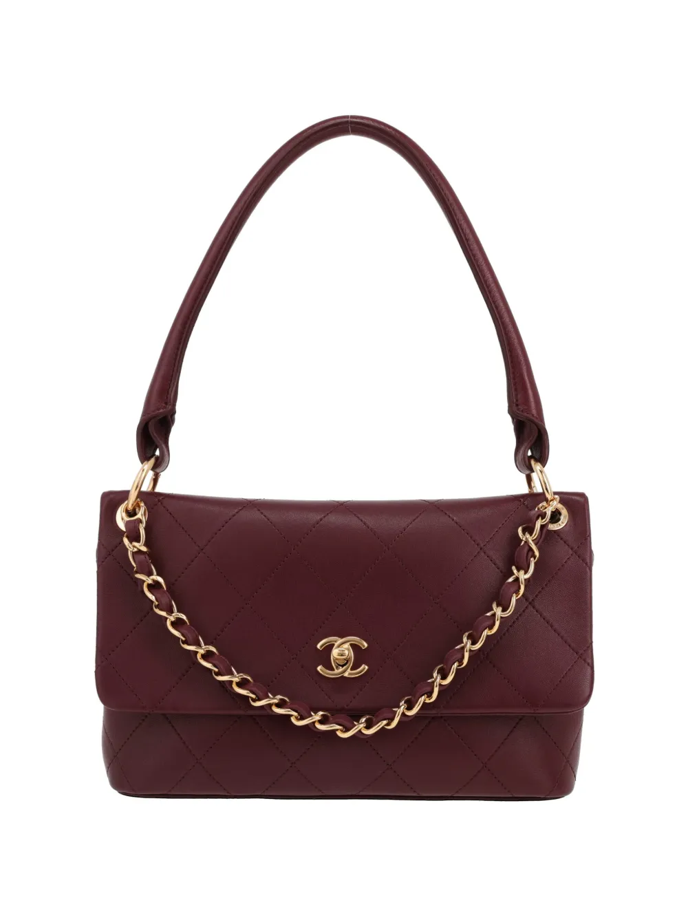 CHANEL Pre-Owned 2025 Sac à rabat diamond-quilted shoulder bag - Rot