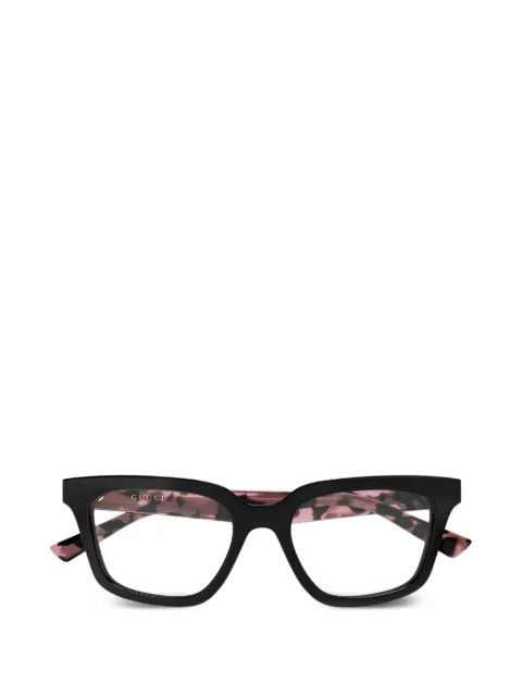 Gucci Eyewear lentes con armazón estilo carey y placa del logo