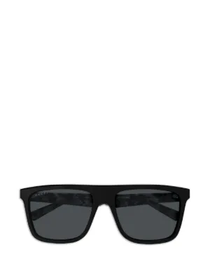 Gucci Eyewear スクエアフレーム サングラス | ブラック | FARFETCH JP