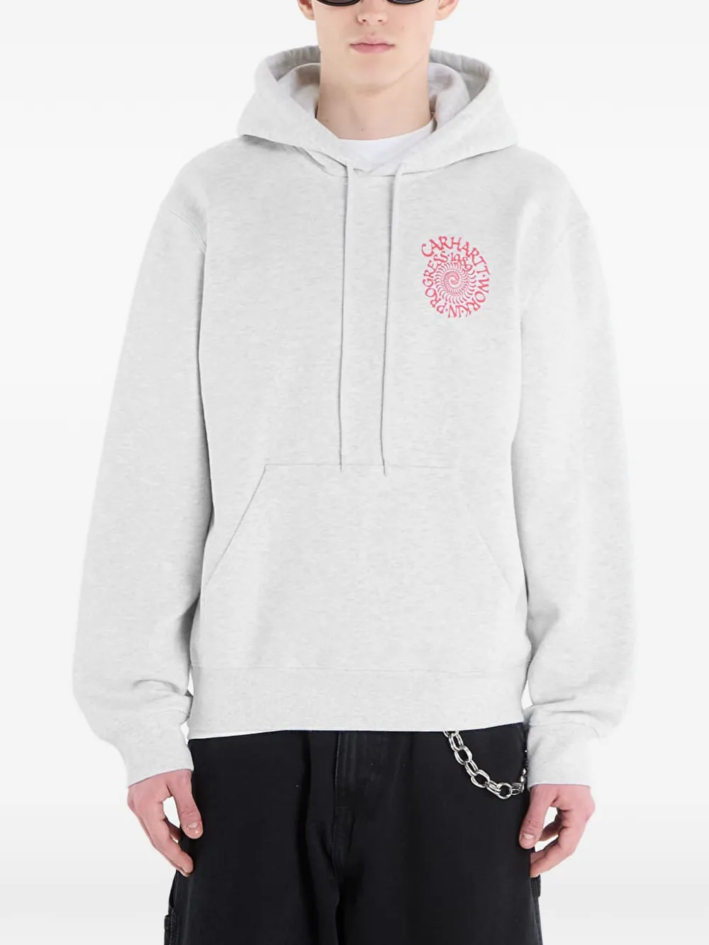 Carhartt WIP logo-print drawstring hoodie - Grau