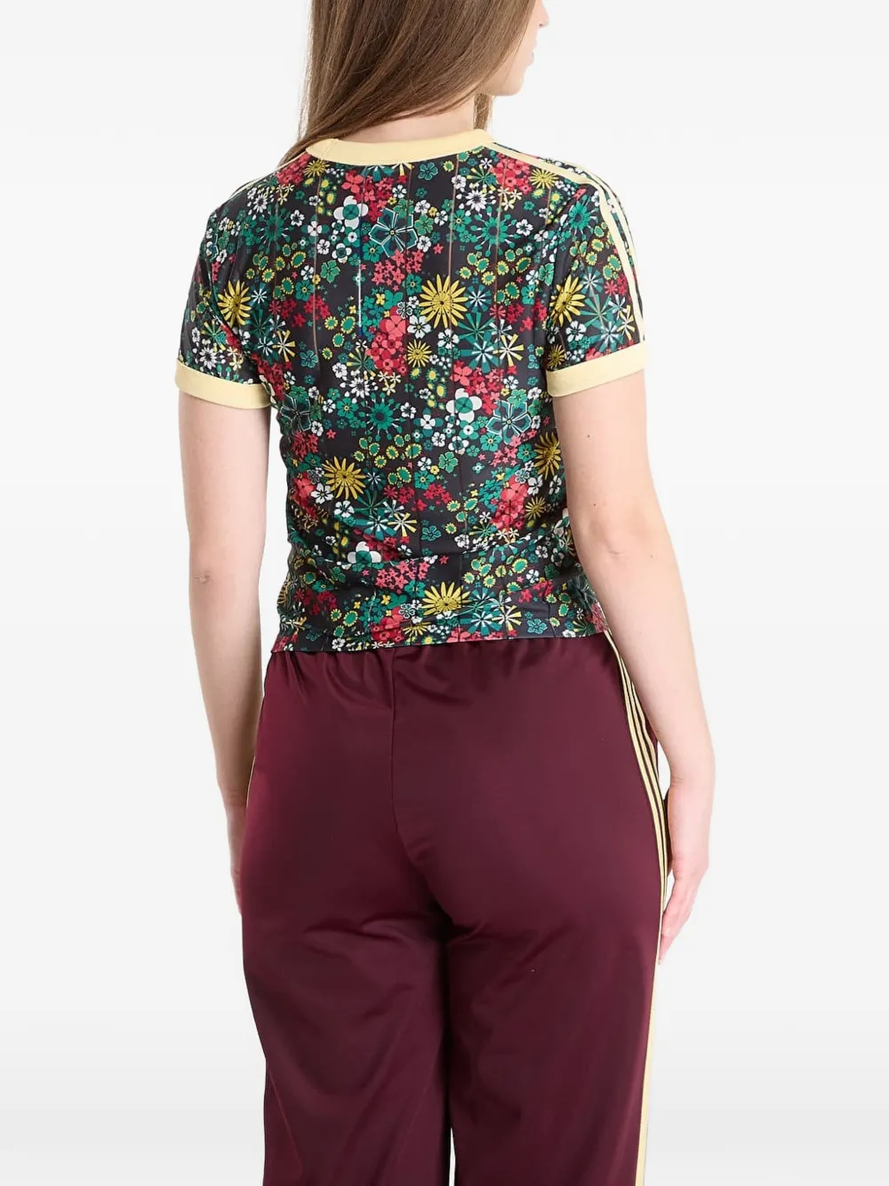 adidas x Liberty London T-shirt met bloemenprint Zwart