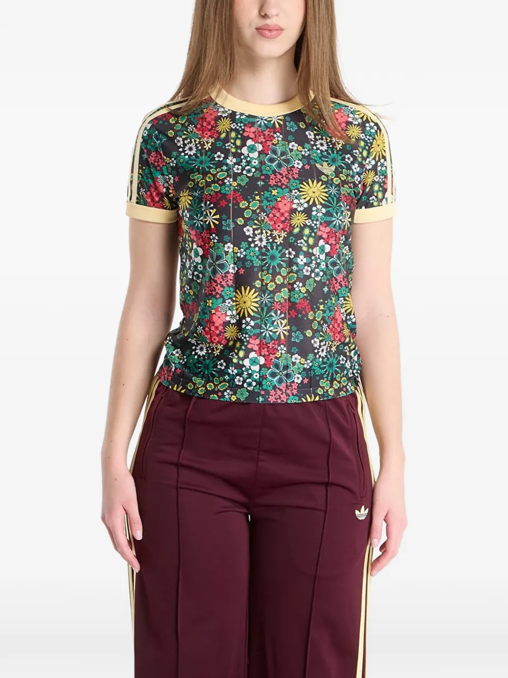 adidas x Liberty London floral-print T-shirt - Nero