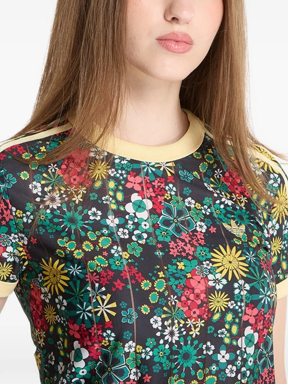 adidas x Liberty London T-shirt met bloemenprint Zwart