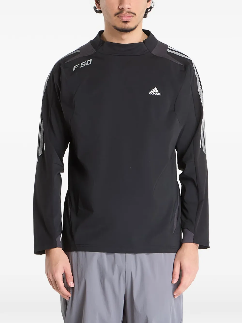 adidas logo-print T-shirt - Schwarz