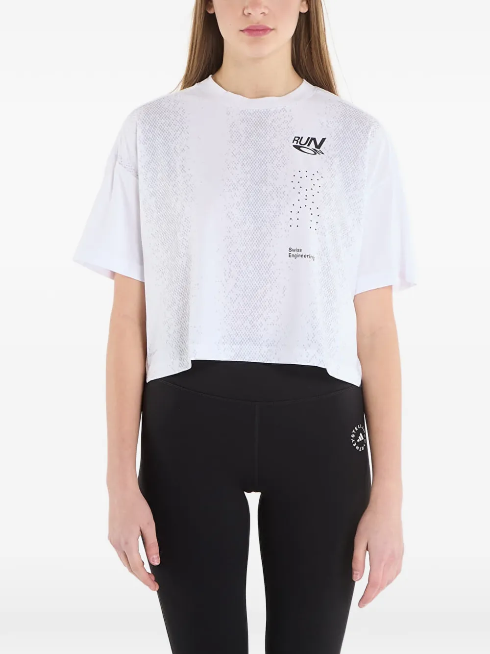 On logo-detail T-shirt - Bianco