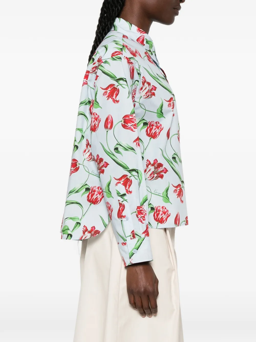 Kenzo Blouse met bloemenprint Blauw
