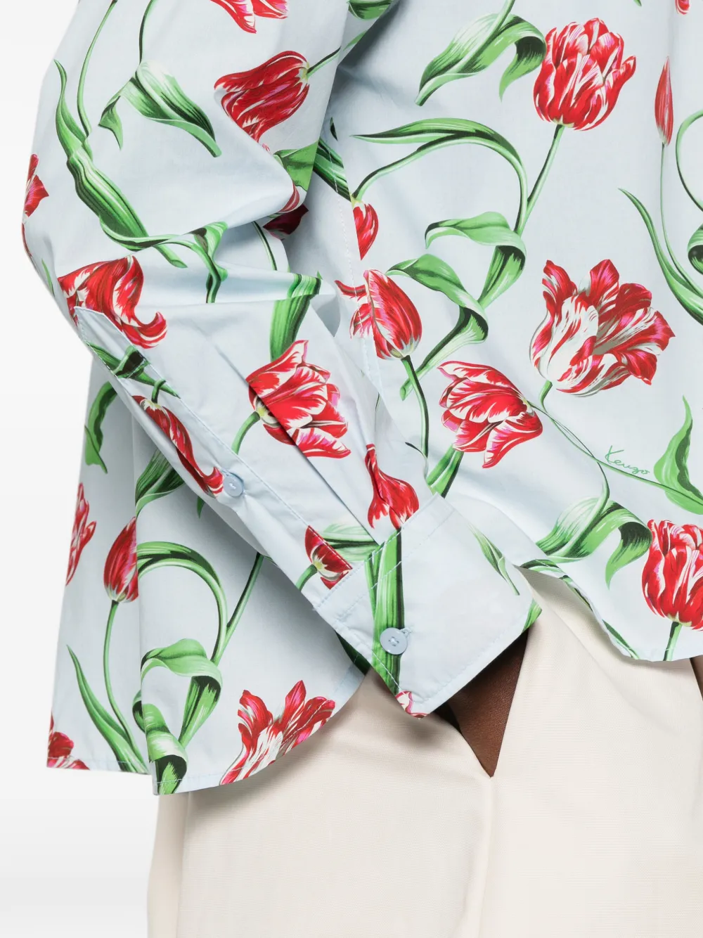 Kenzo Blouse met bloemenprint Blauw