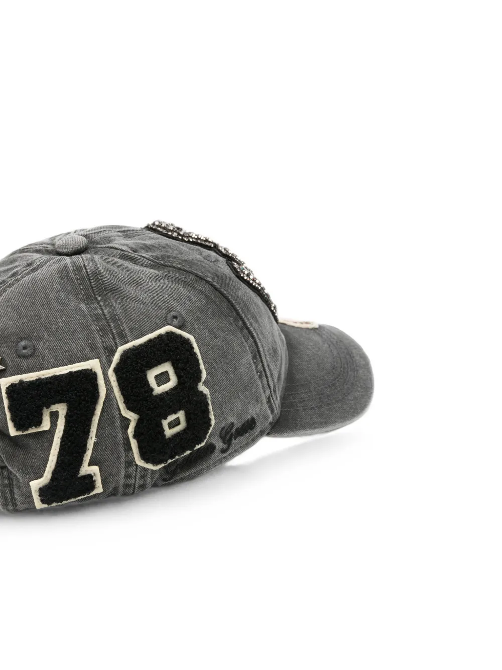 Golden Goose embellished patch-detail baseball cap Grijs