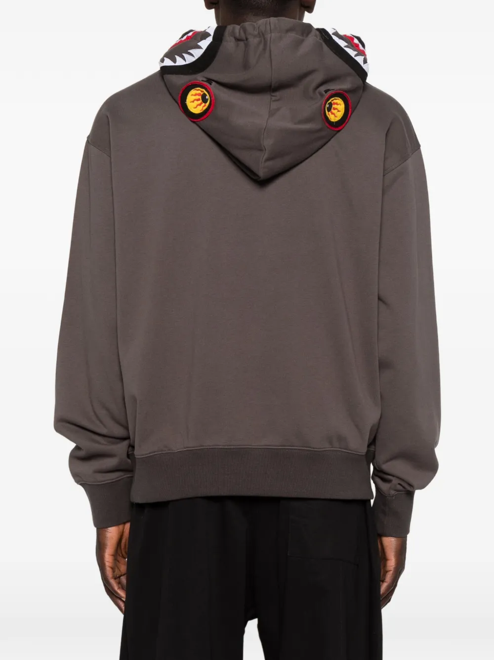 A BATHING APE Hoodie met haaienprint Grijs