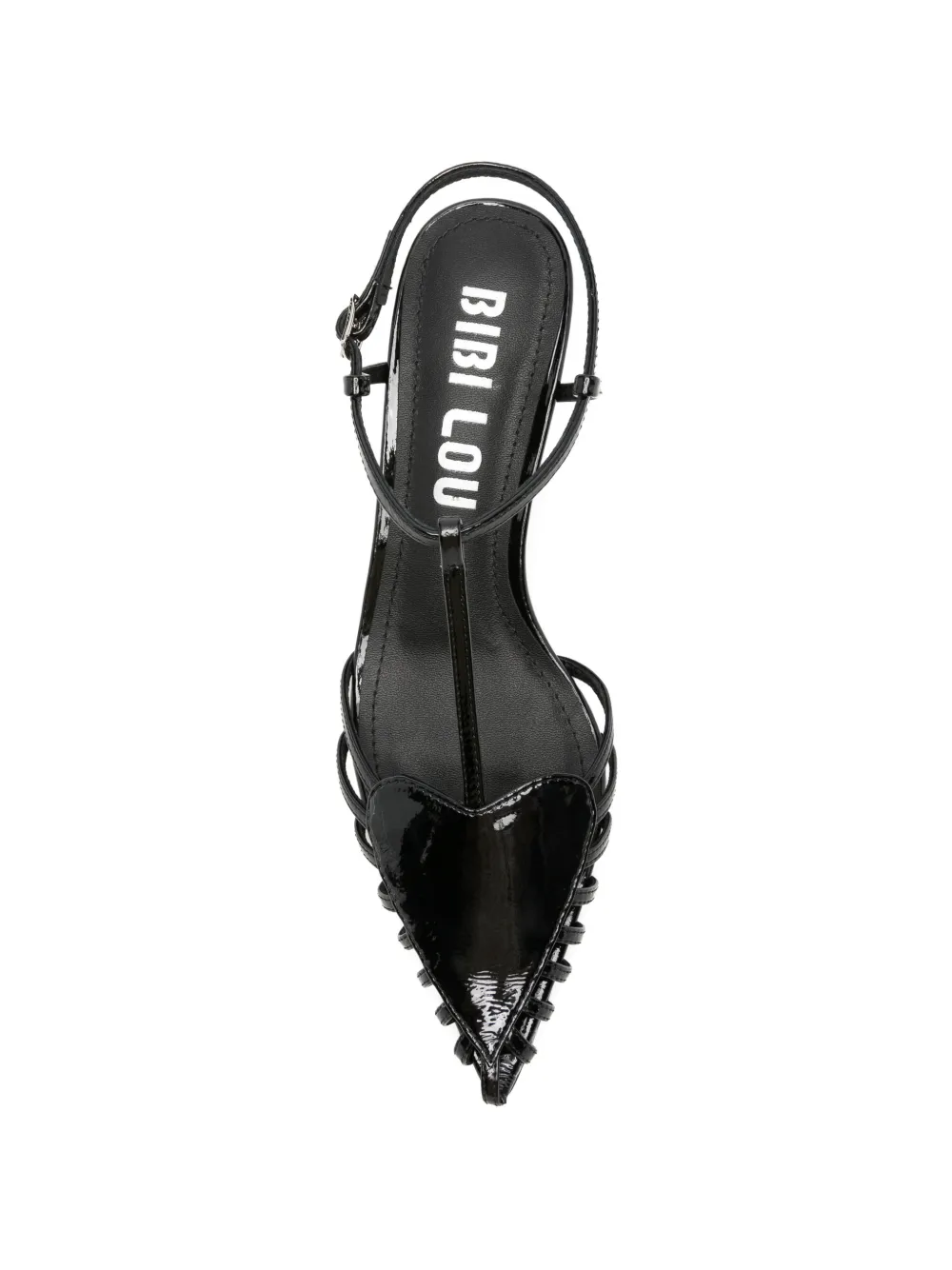 Bibi Lou May sandalen met hartpatroon Zwart