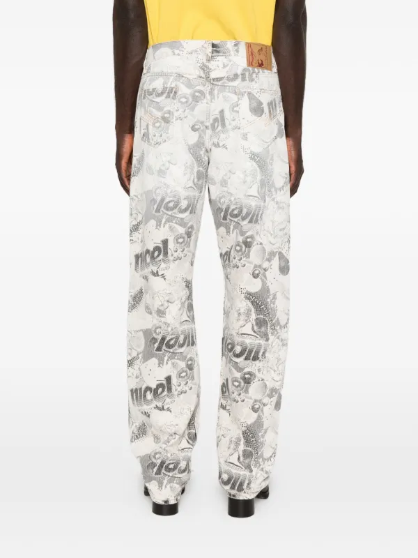 Martine Rose print-detail Pocket Jeans | Neutrals | FARFETCH