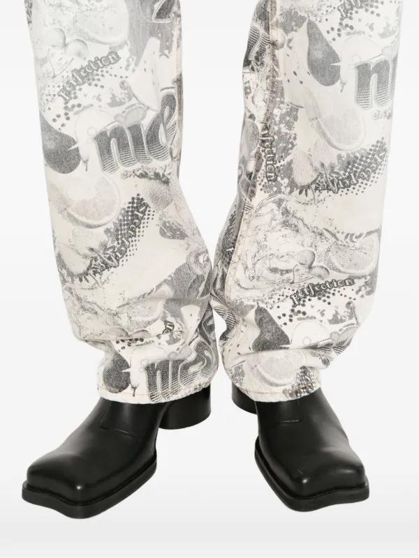 Martine Rose print-detail Pocket Jeans | Neutrals | FARFETCH