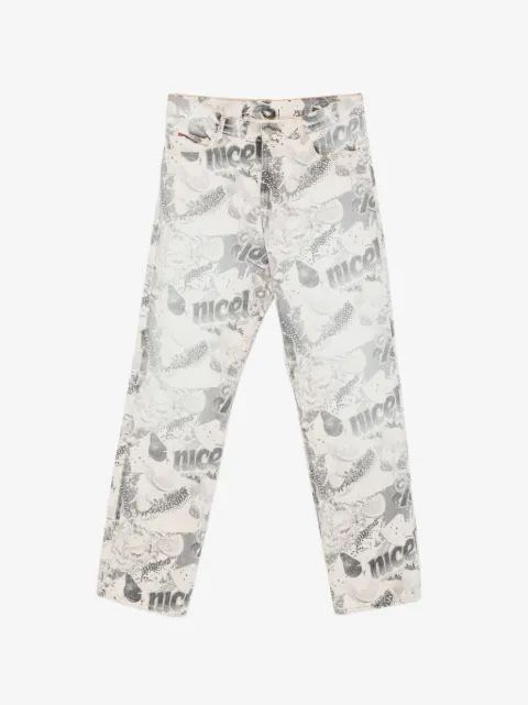 Martine Rose Jeans mit Print-Tasche