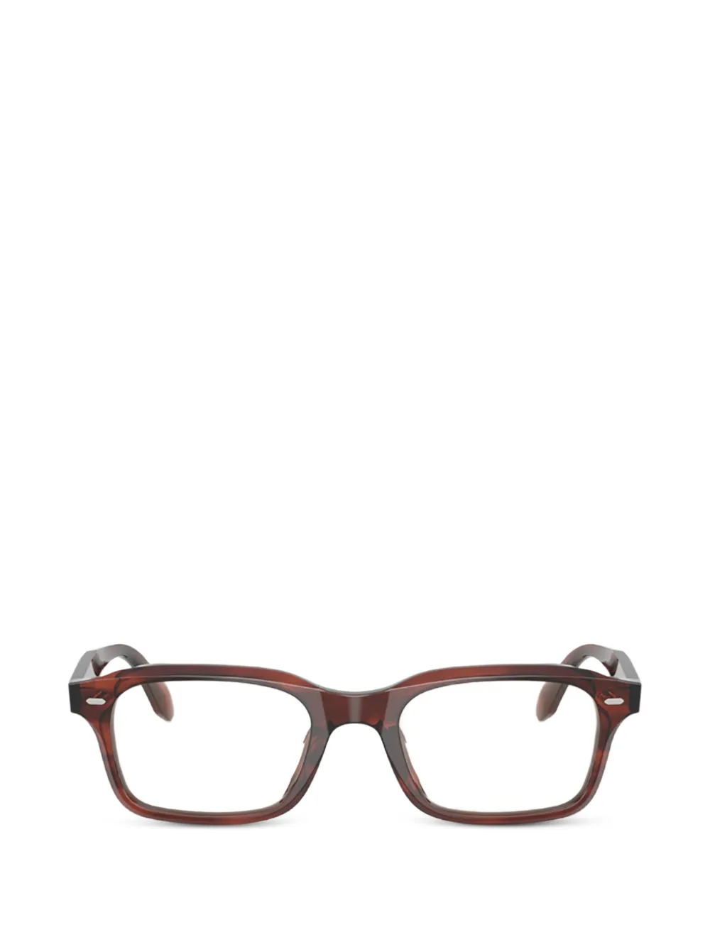 Oliver Peoples N.10 rectangle-frame glasses - Marrone