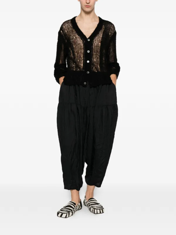Black Comme Des Garçons テクスチャード パンツ | ブラック | FARFETCH JP