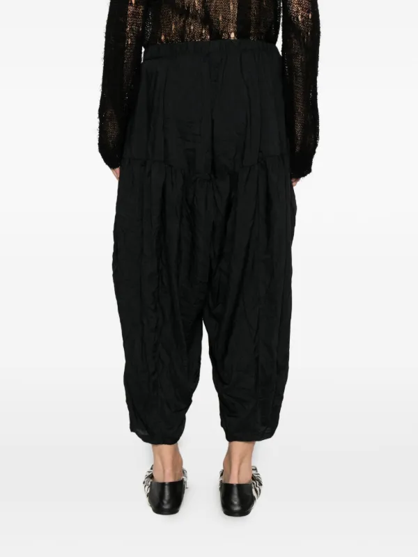 Black Comme Des Garçons テクスチャード パンツ | ブラック | FARFETCH JP