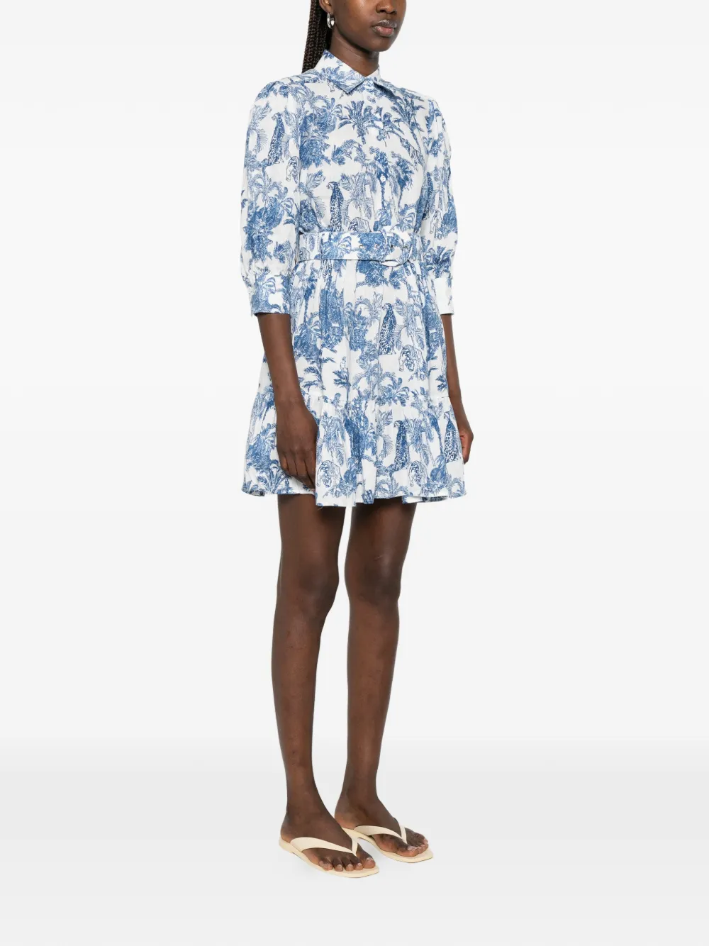 MC2 Saint Barth Mini-jurk met ceintuur Wit