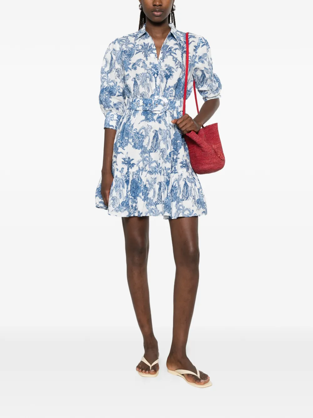MC2 Saint Barth Mini-jurk met ceintuur Wit
