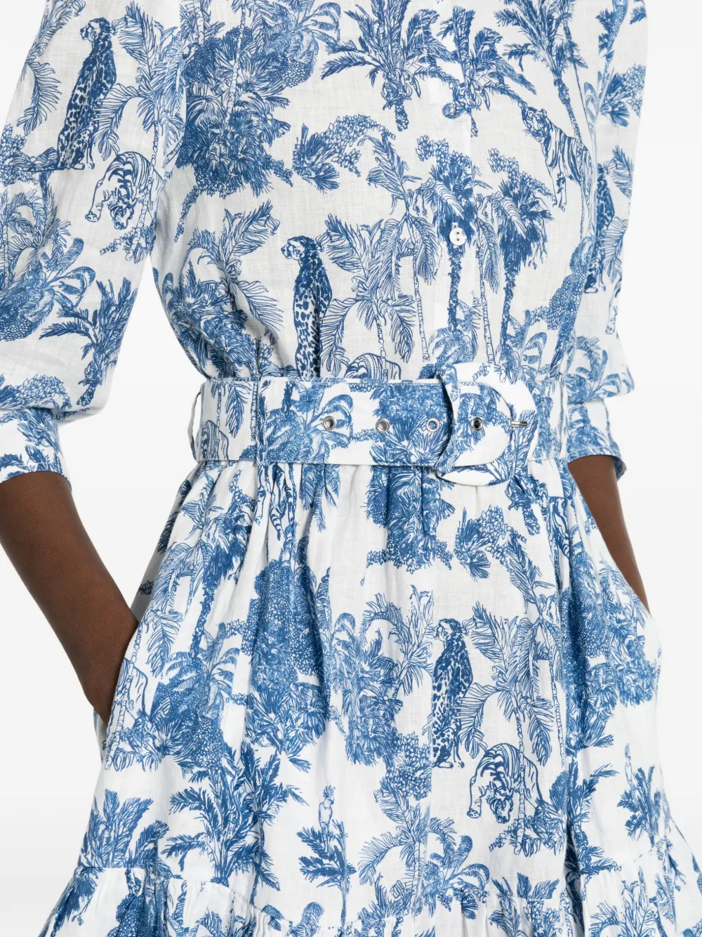 MC2 Saint Barth Mini-jurk met ceintuur Wit