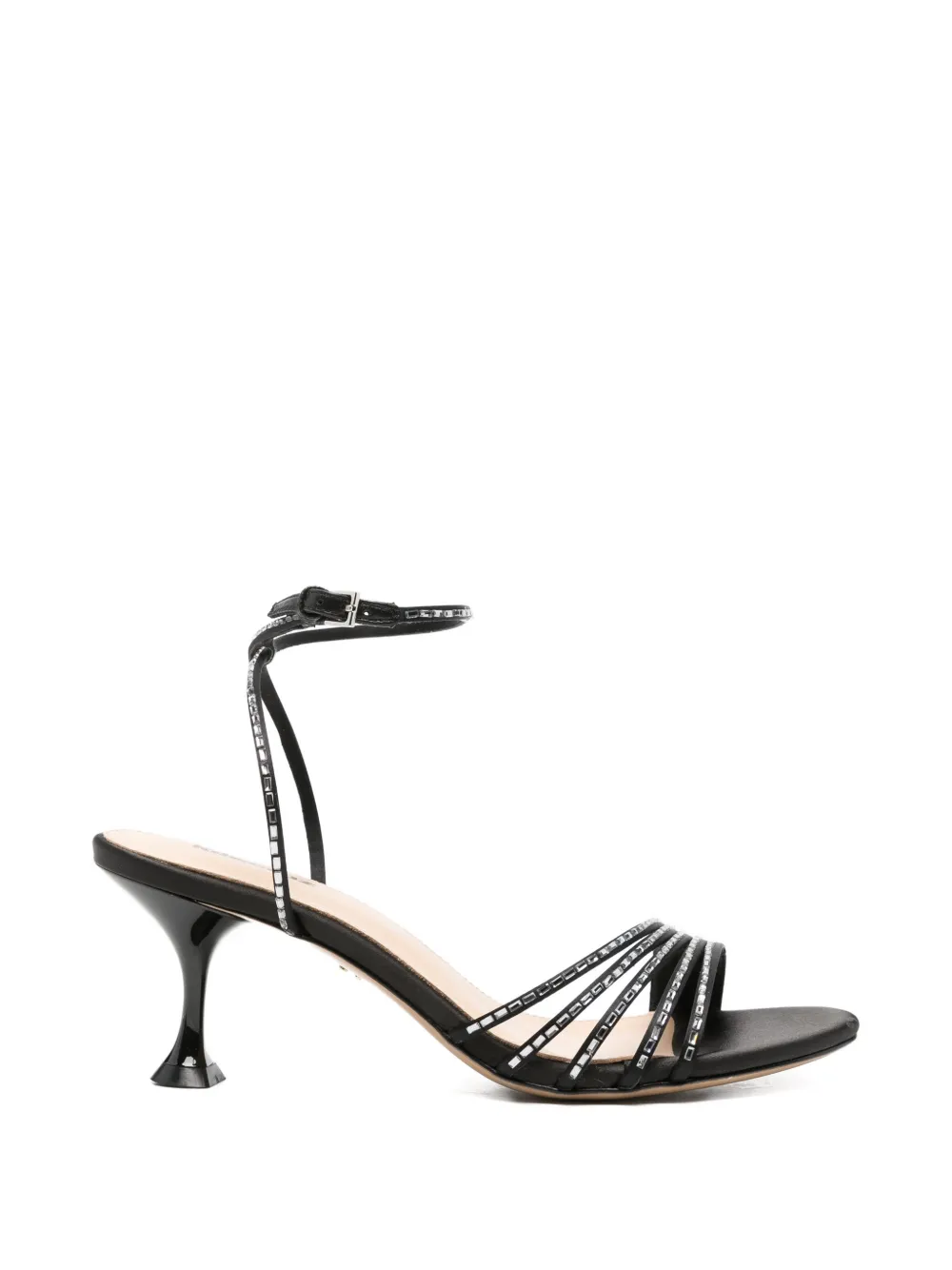 Lola Cruz Emma crystal-embellished sandals Zwart