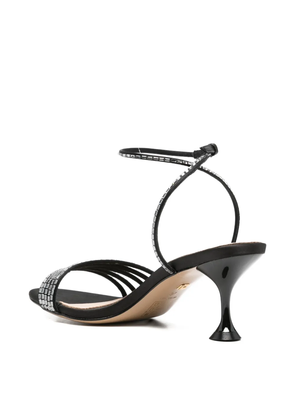 Lola Cruz Emma crystal-embellished sandals Zwart