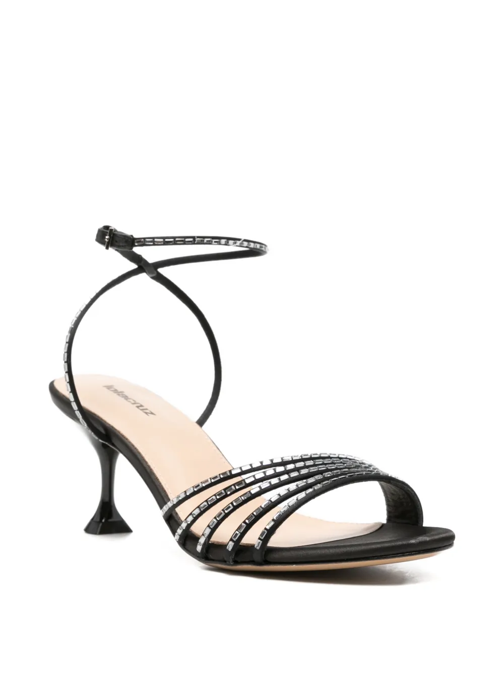 Lola Cruz Emma crystal-embellished sandals Zwart