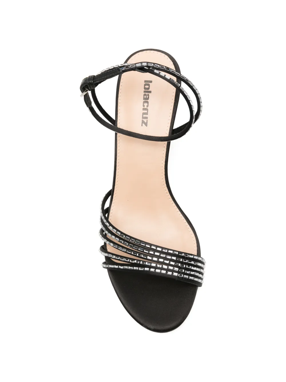 Lola Cruz Emma crystal-embellished sandals Zwart