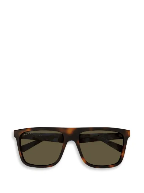 Gucci Eyewear tortoiseshell-effect rectangle-frame sunglasses