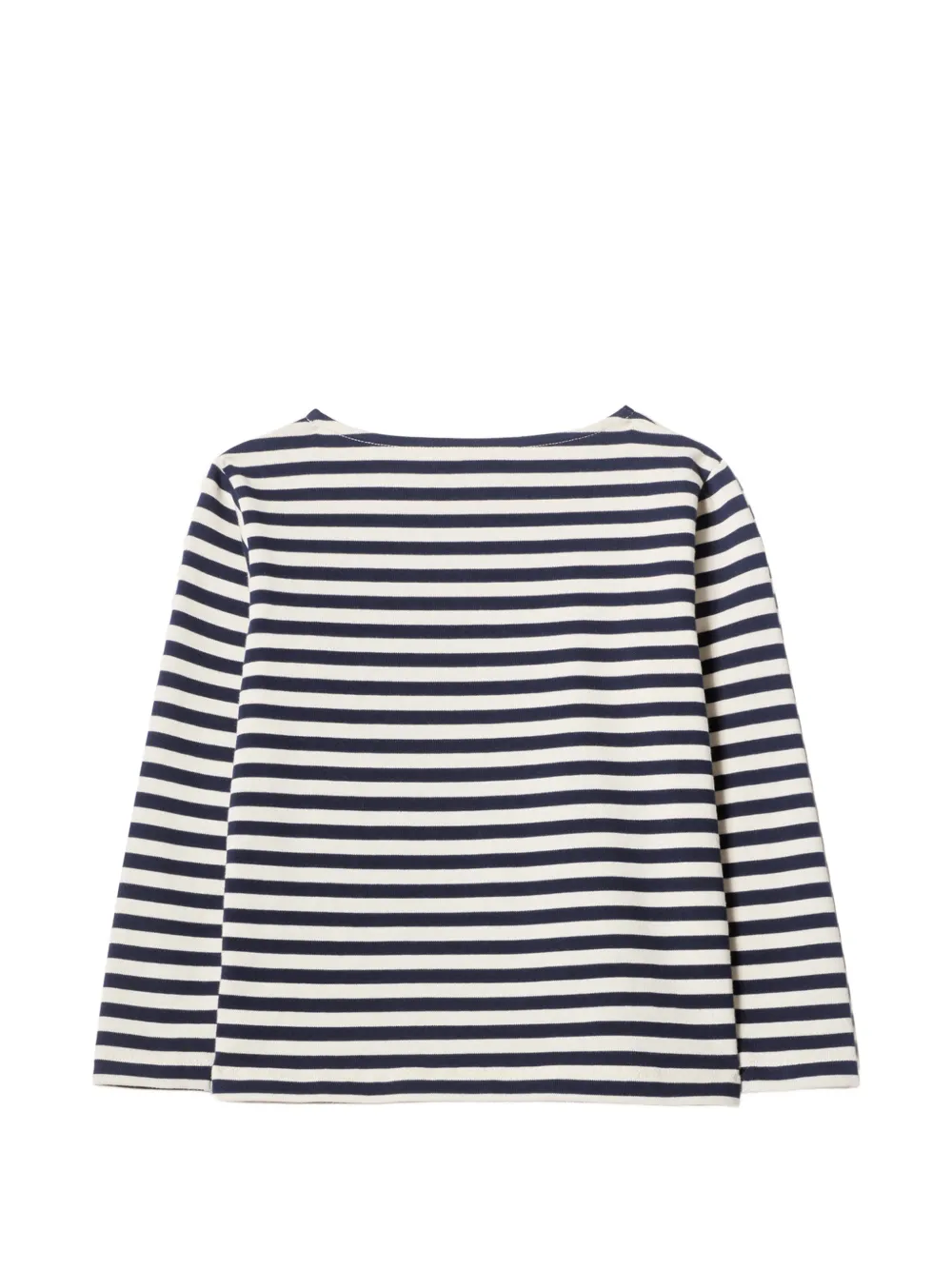 Maison Kitsuné Fox Head gestreept T-shirt met lange mouwen Blauw