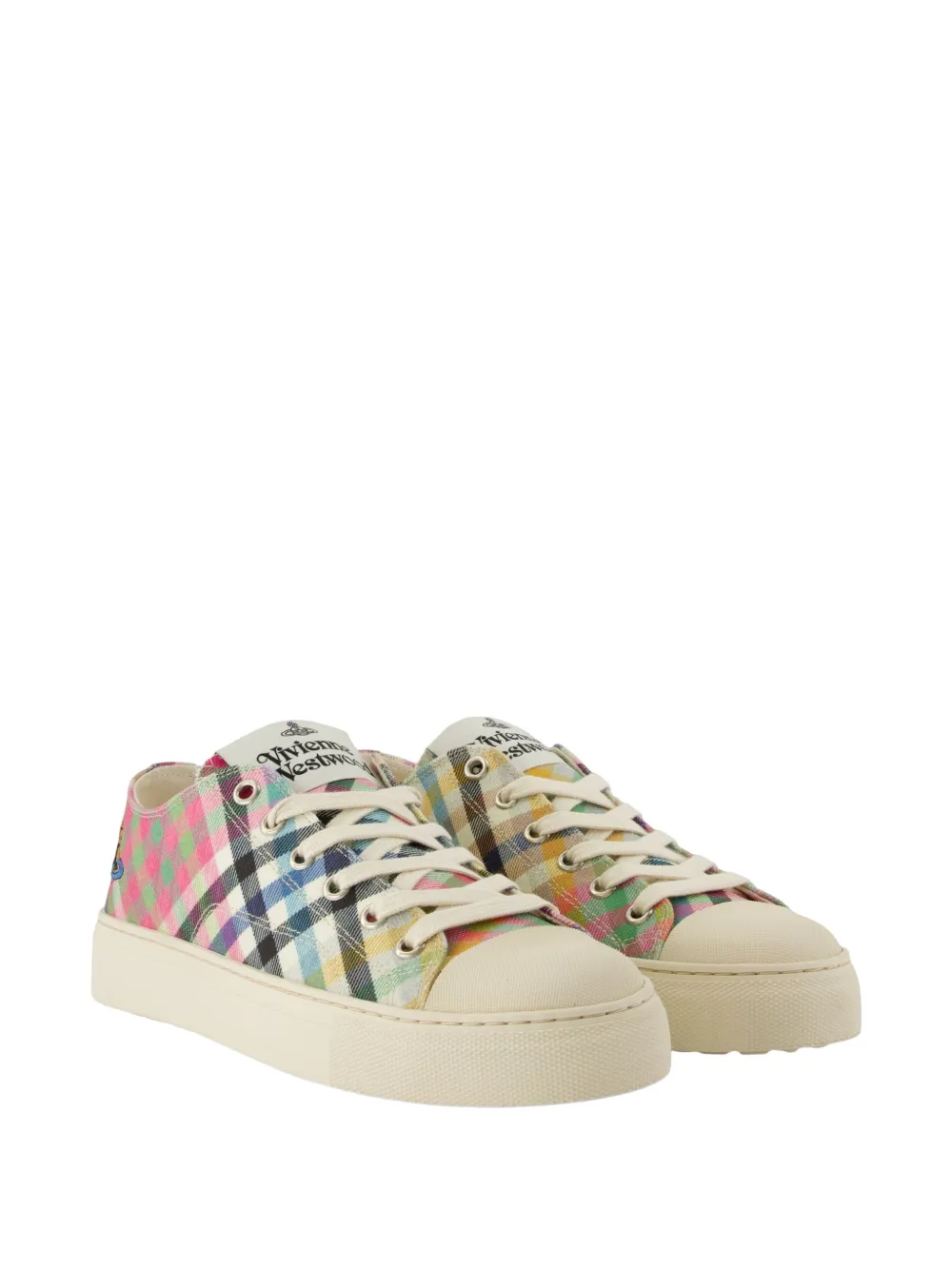 Vivienne Westwood Plimsoll plaid sneakers Wit