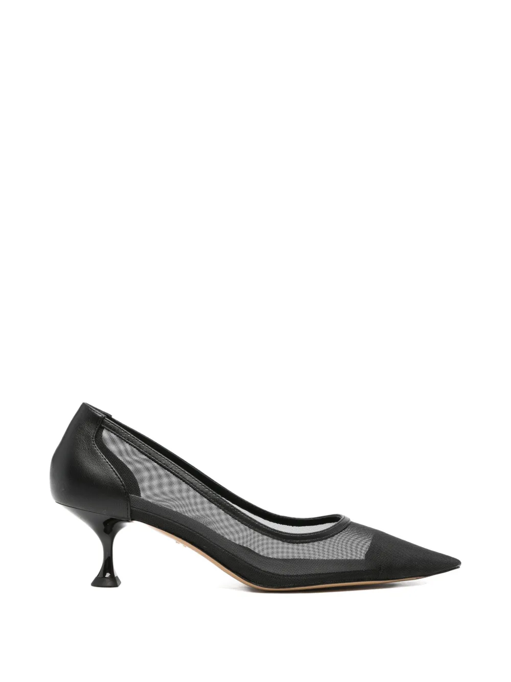 Lola Cruz Léa mesh-panelled pointed-toe pumps Wit