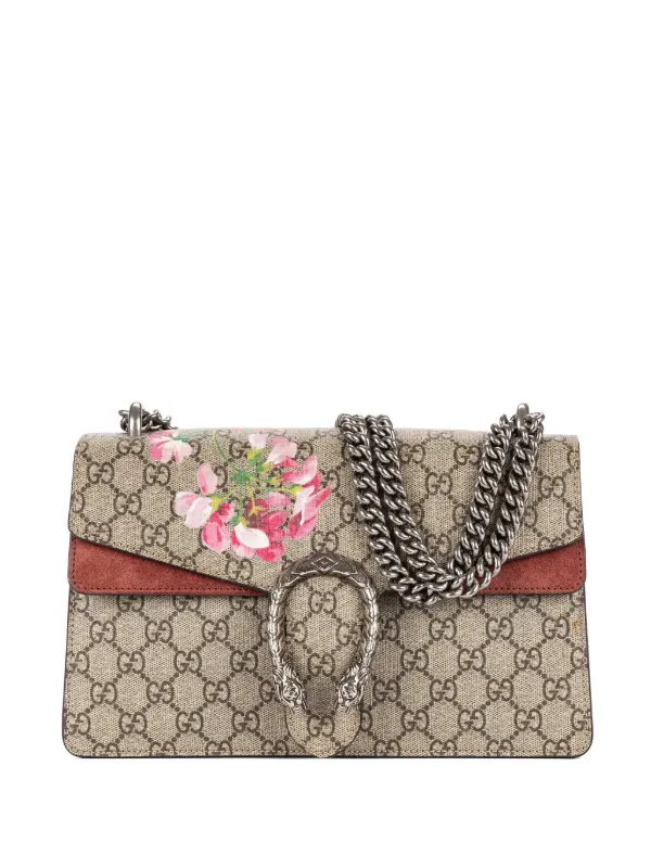 Gucci Pre-owned Dionysus GG Blooms Shoulder Bag in Neutrals