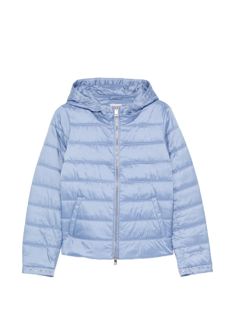 LIU JO jewel-embellished hooded jacket - Blu