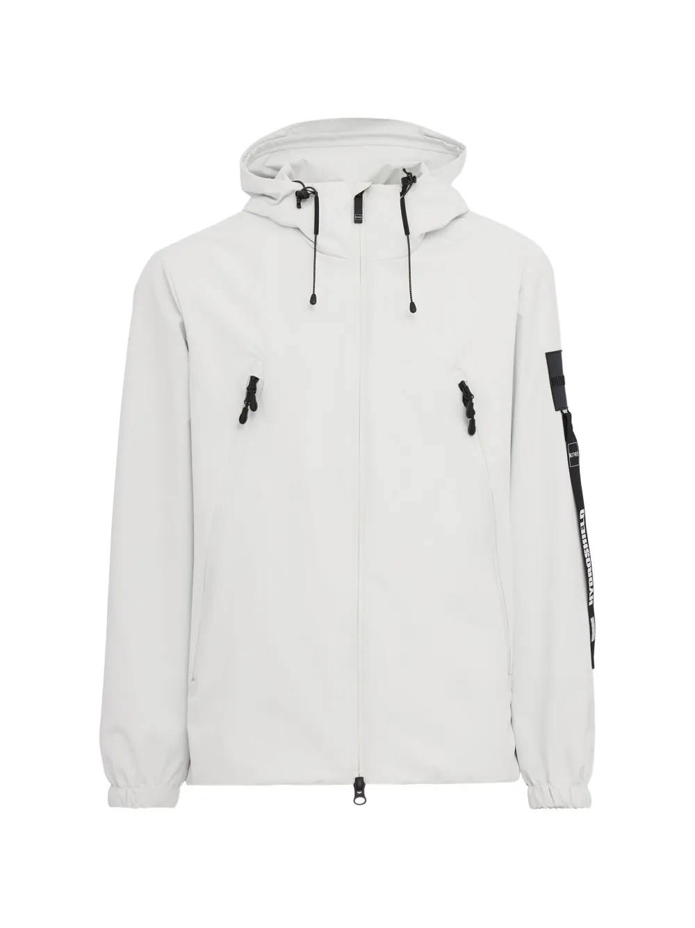 OUTHERE logo-patch hooded jacket - Neutrals