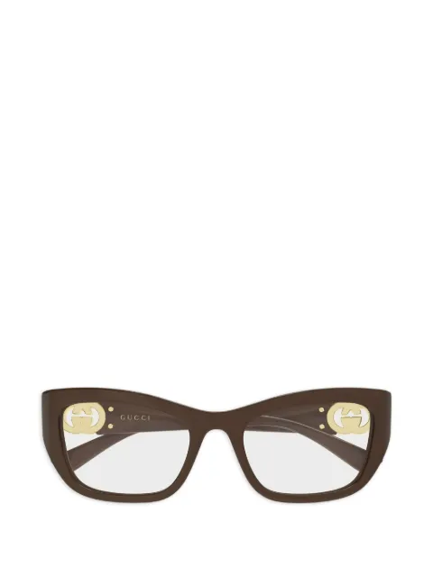 Gucci Eyewear lentes con armazón cat eye y motivo Interlocking G