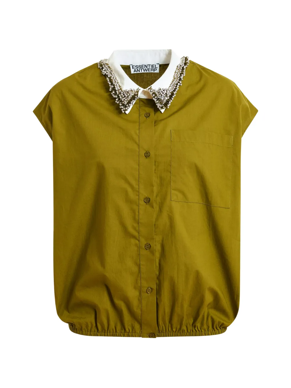 Essentiel Antwerp embellished-collar shirt - Verde