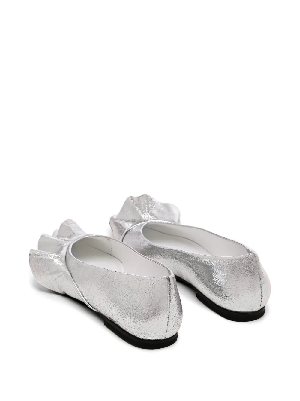 Essentiel Antwerp Ballerina's met ruches Zilver