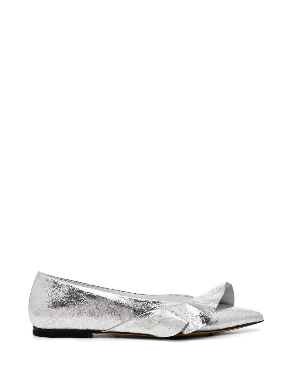 Essentiel Antwerp Ballerina's met ruches Zilver