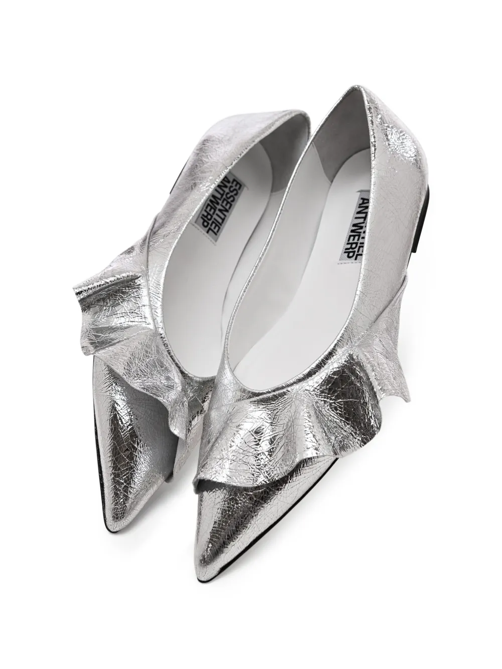 Essentiel Antwerp Ballerina's met ruches Zilver