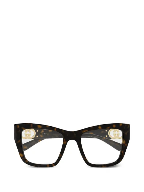 Gucci Eyewear lunettes de vue à monture papillon et logo GG entrelacé