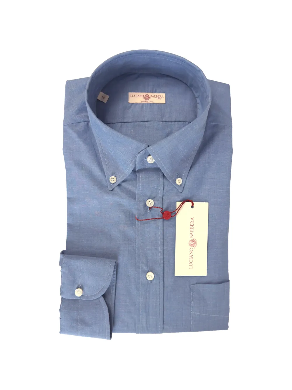 Luciano Barbera button-down collar shirt - Blue