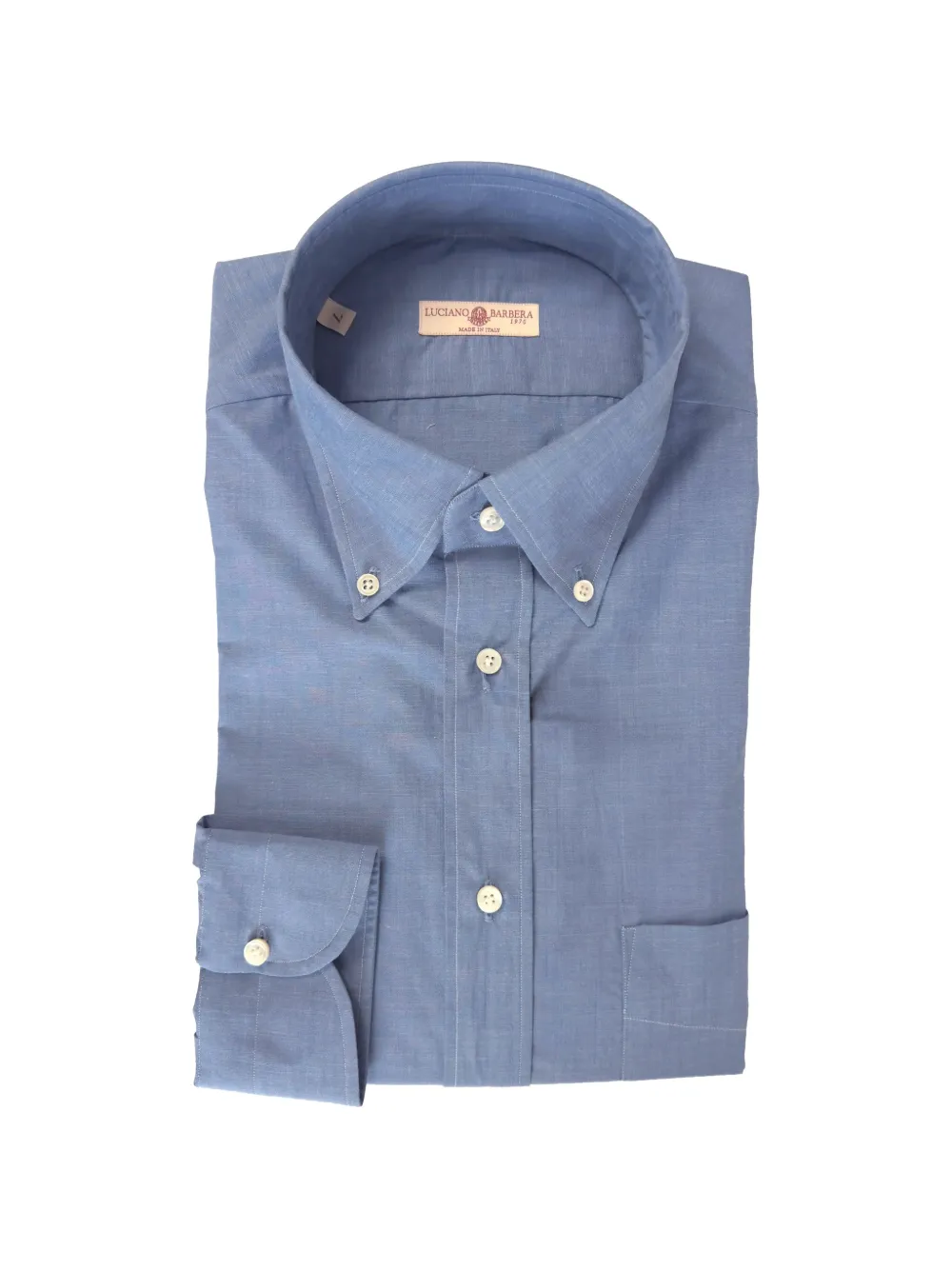 Luciano Barbera button-down collar shirt - Blue