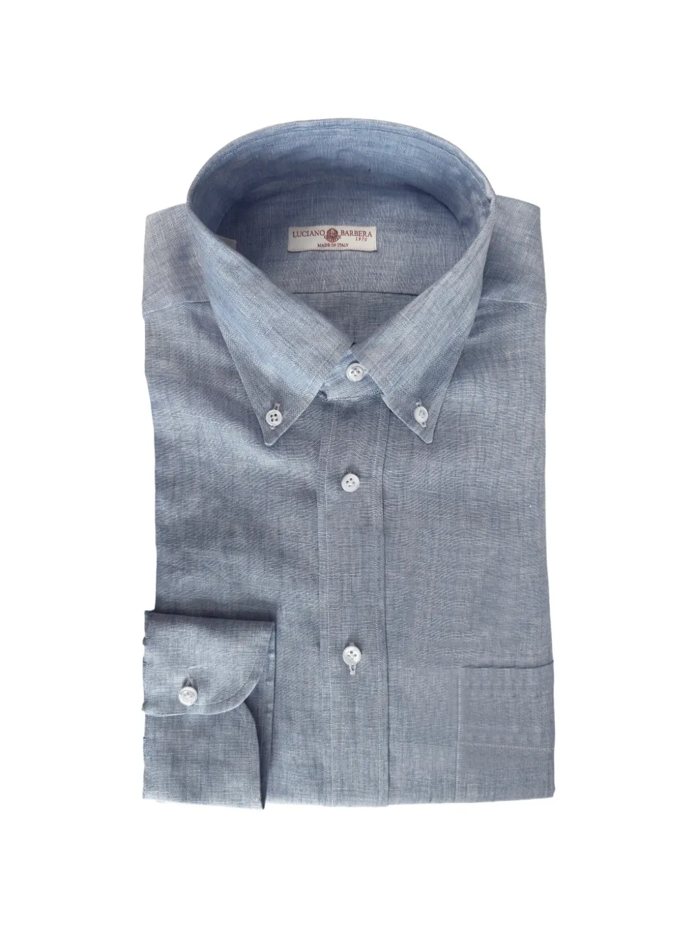 Luciano Barbera button-down collar shirt - Blau