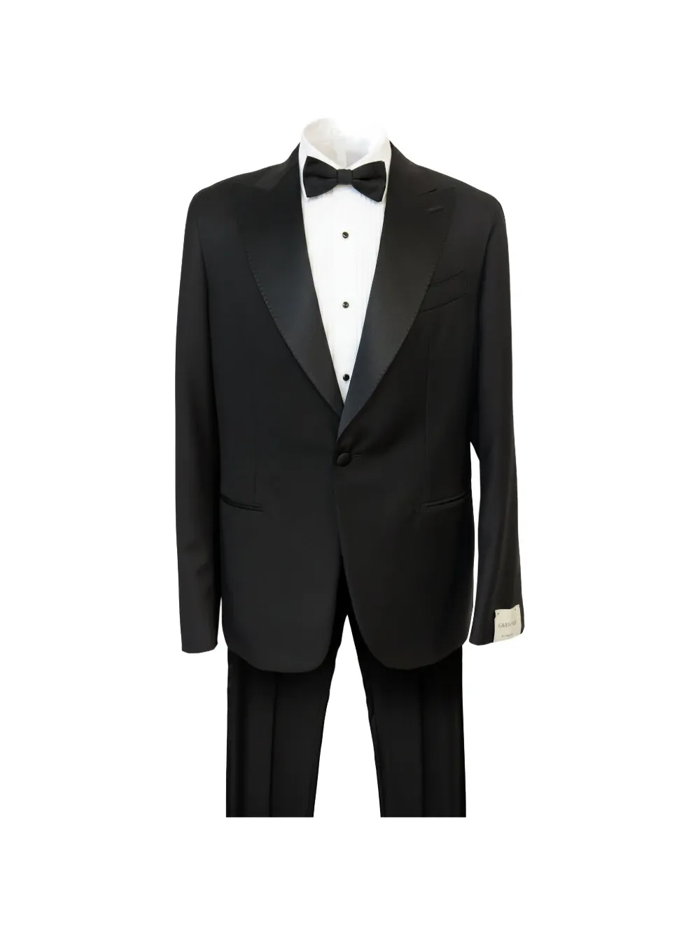 Caruso Aida single-breasted shawl-lapel tuxedo suit - Nero