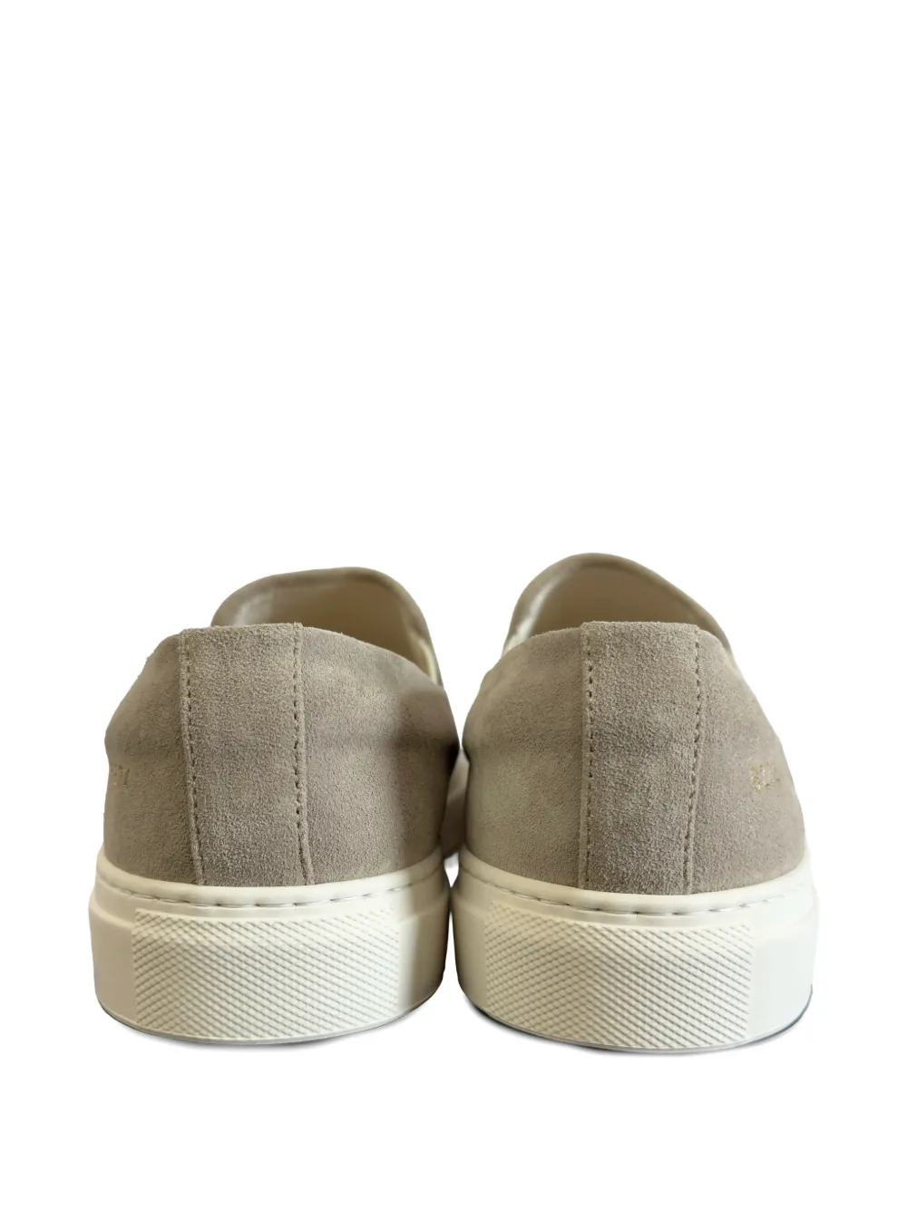 Common Projects Minimal lace-up suede sneakers Beige