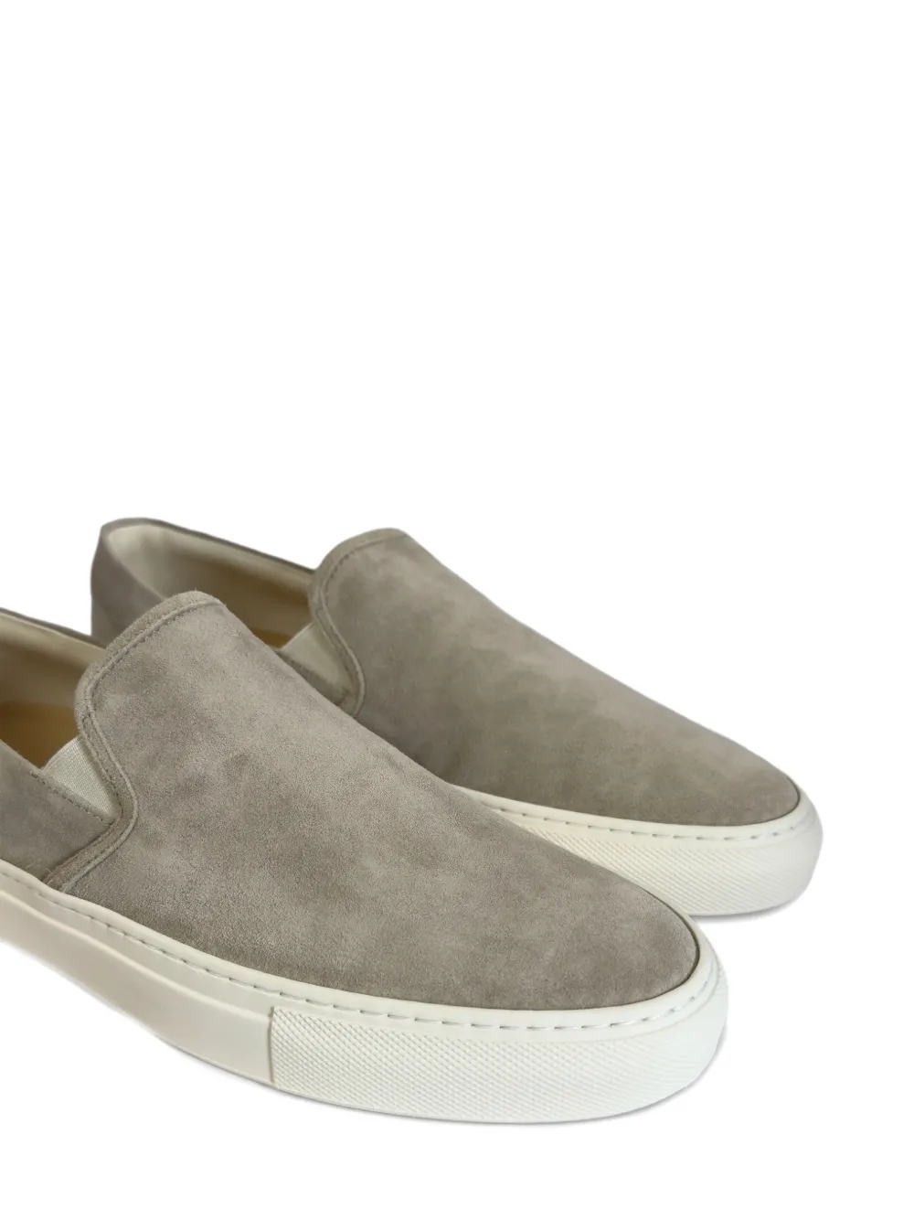 Common Projects Minimal lace-up suede sneakers Beige